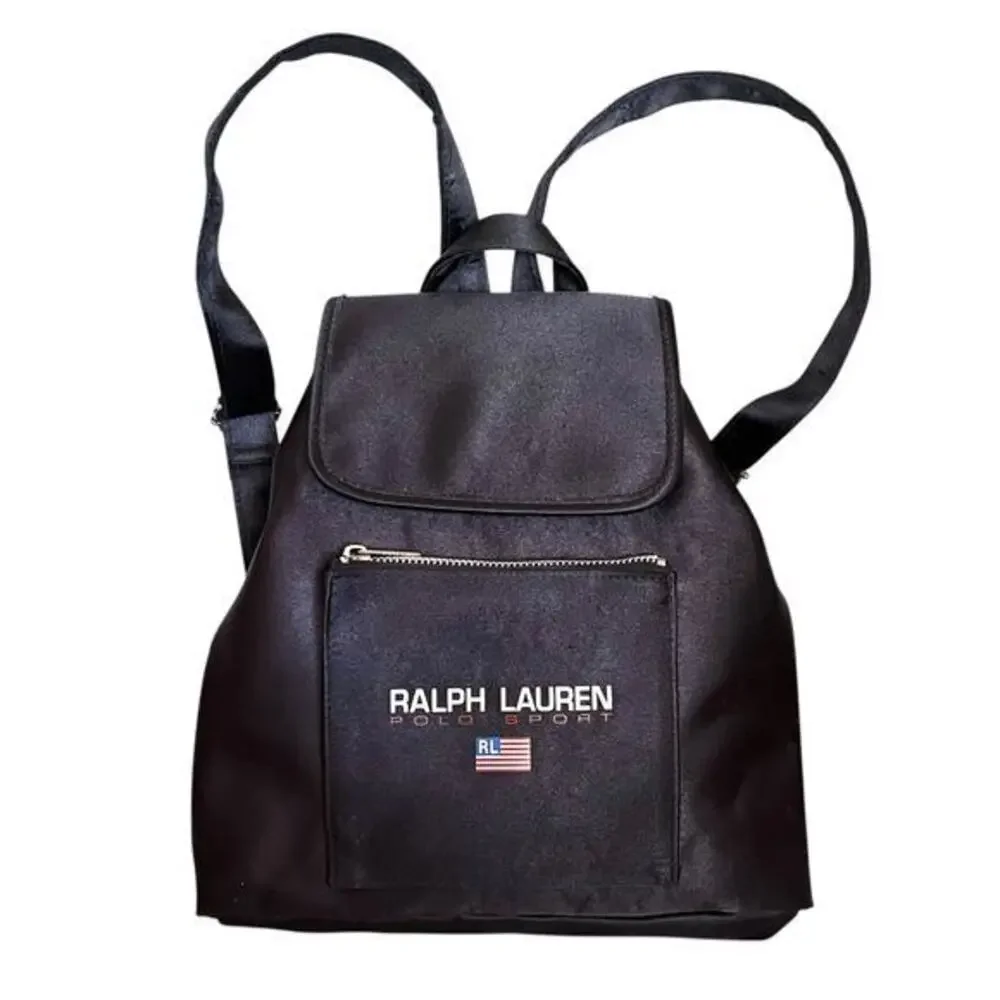 90s polo sport mini backpack Vintage Ropa Chidx Vintage Polo Sport Black /